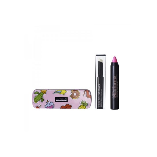 Camaleon Kit Labial Metalizado Morado + Fijador