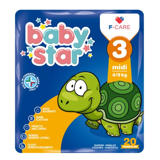 Farvima Babystar Pañales 3 4-9kg 20uds