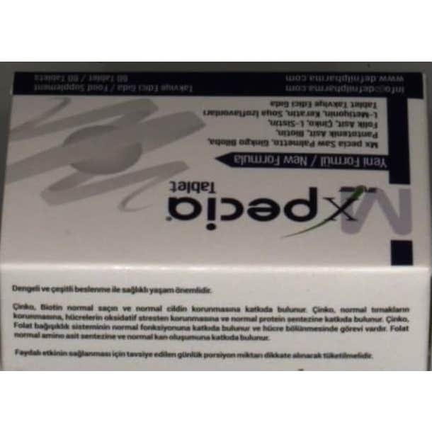 Xpecia Tablet New Formula Hair Hombres 60 Tabletas