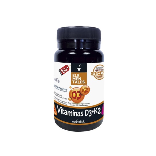 Novadiet Elementales Vitamina D3+K2 2000 Ui 60 caps