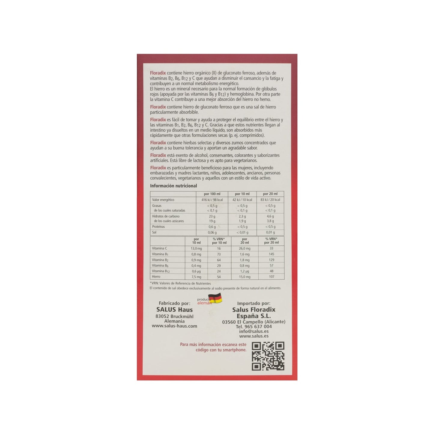 Floradix® Hierro + Vitaminas 500ml