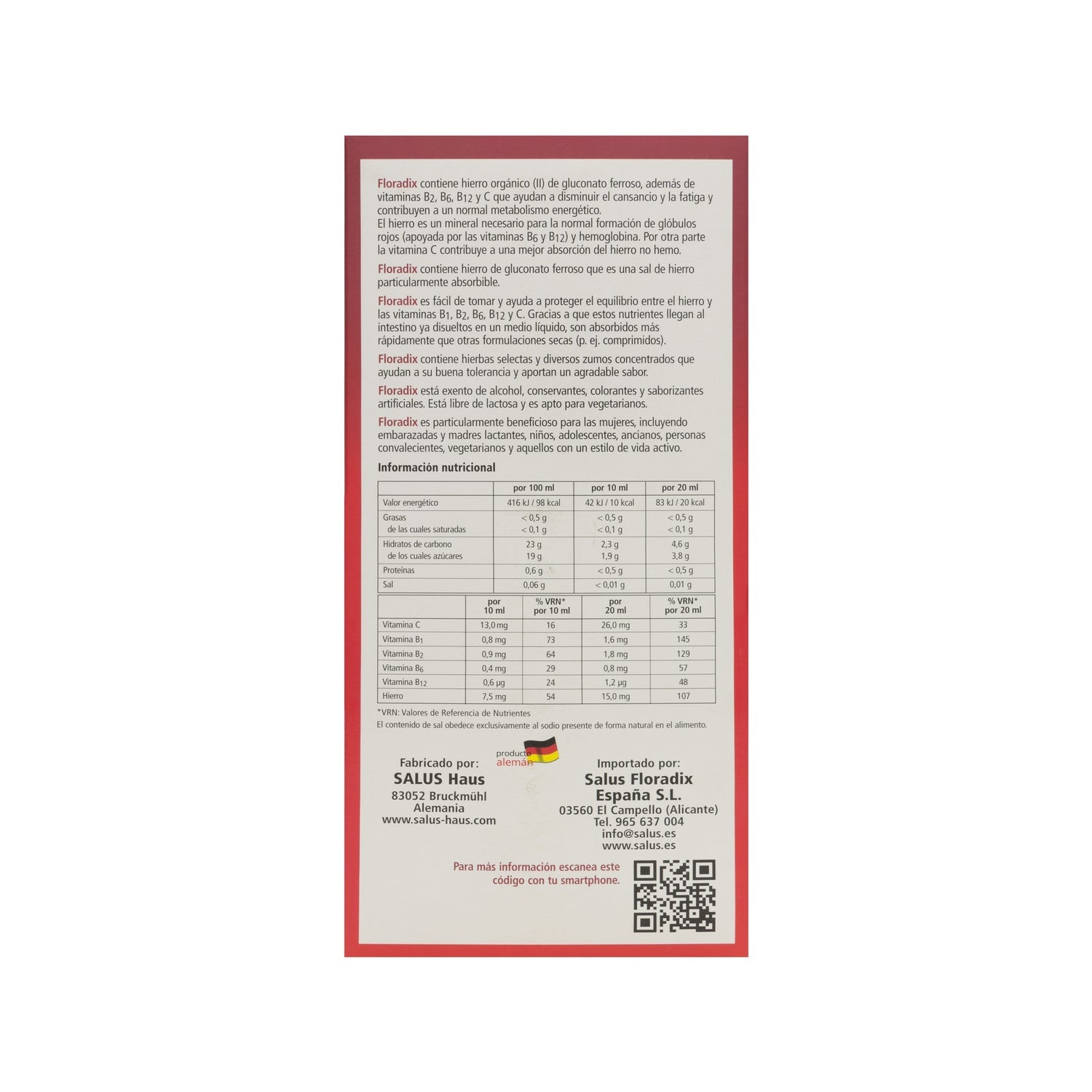 Floradix® Hierro + Vitaminas 500ml