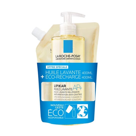 La Roche-Posay Lipikar Aceite Lavante AP+ 400ml + Eco-Recarga 400ml