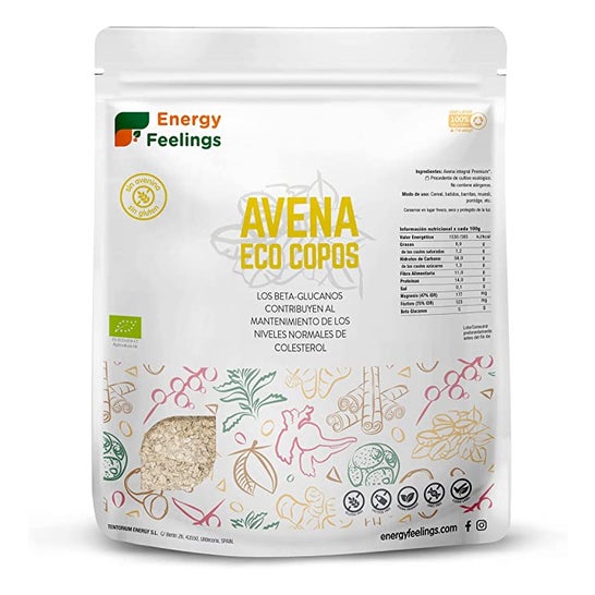 Energy Feelings Copos de Avena Eco Vegan Sin gluten 1 Kg