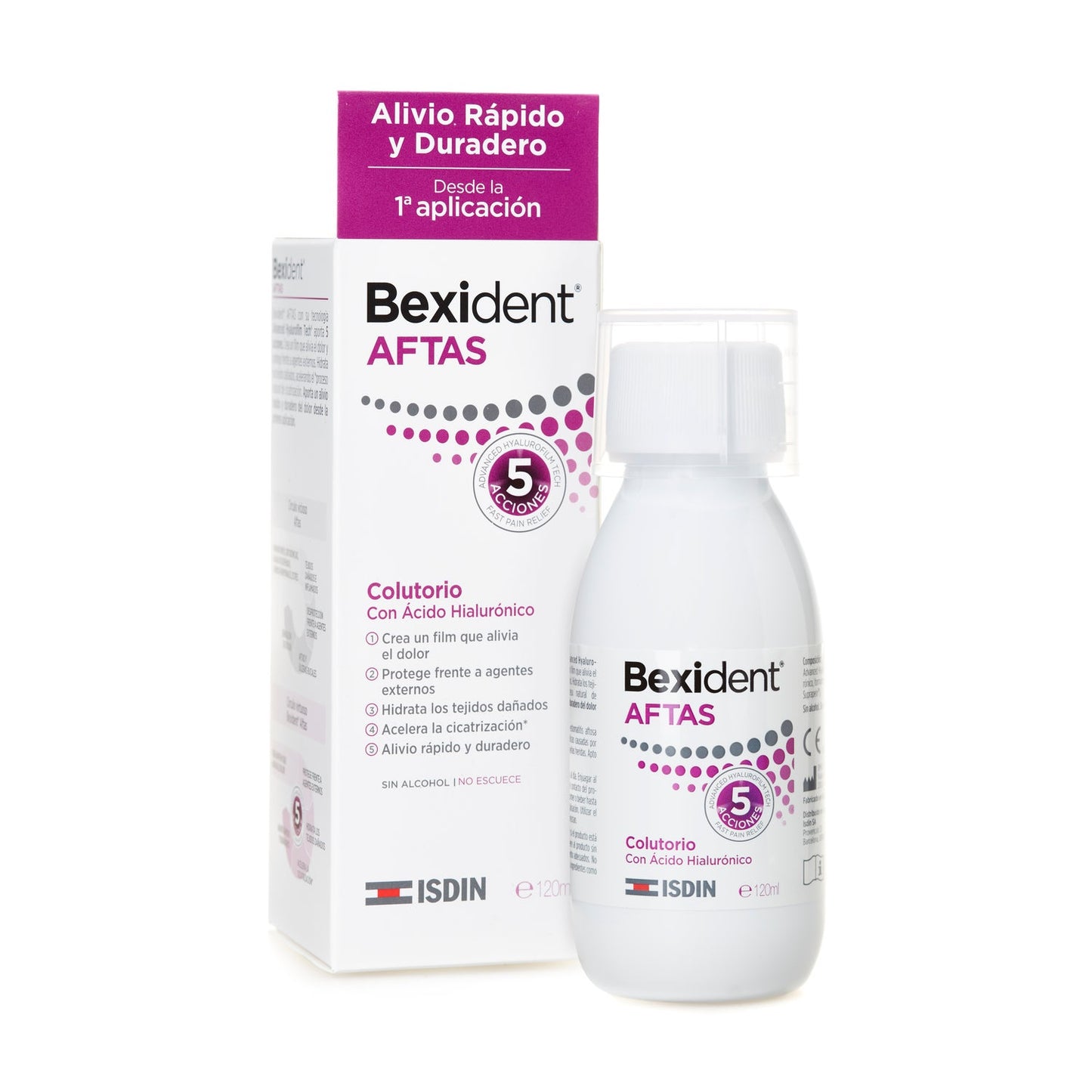 ISDIN Bexident Aftas Colutorio con Ácido Hialurónico 120ml