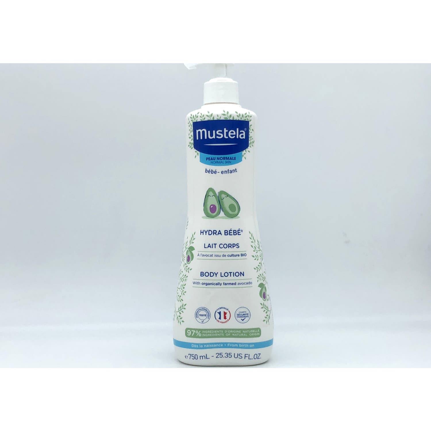 Mustela Hydra Bebé Leche Corporal con Aguacate BIO 750ml