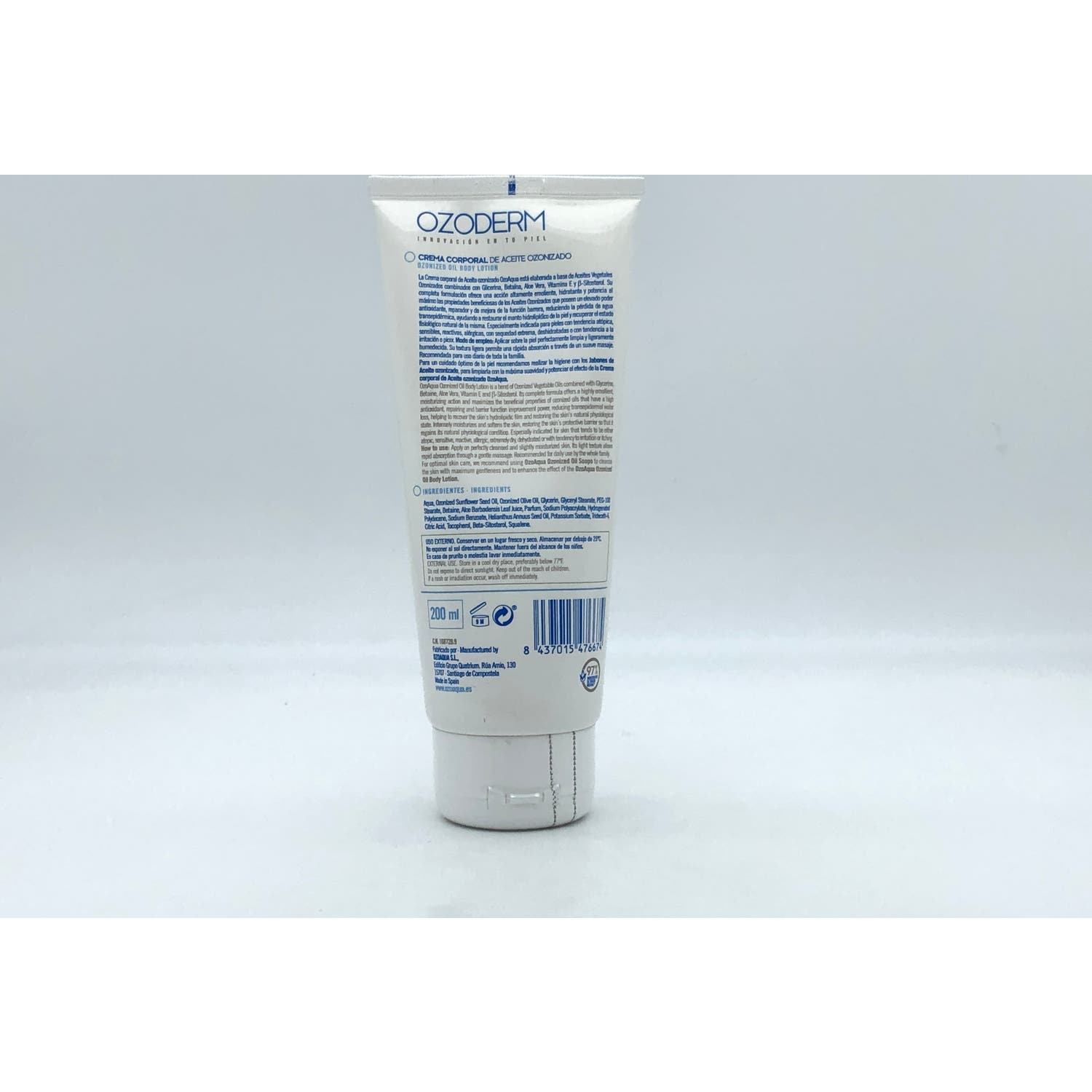 Ozoaqua Crema Corporal Reparadora Ozono 200ml