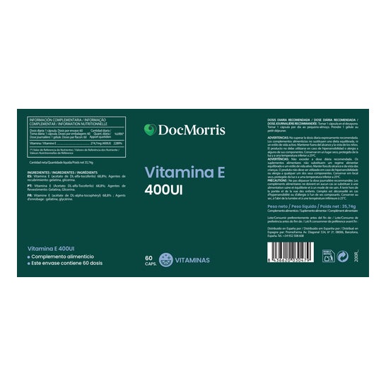 Docmorris Vitamina E 100 Mcg 400 Ui 60 caps