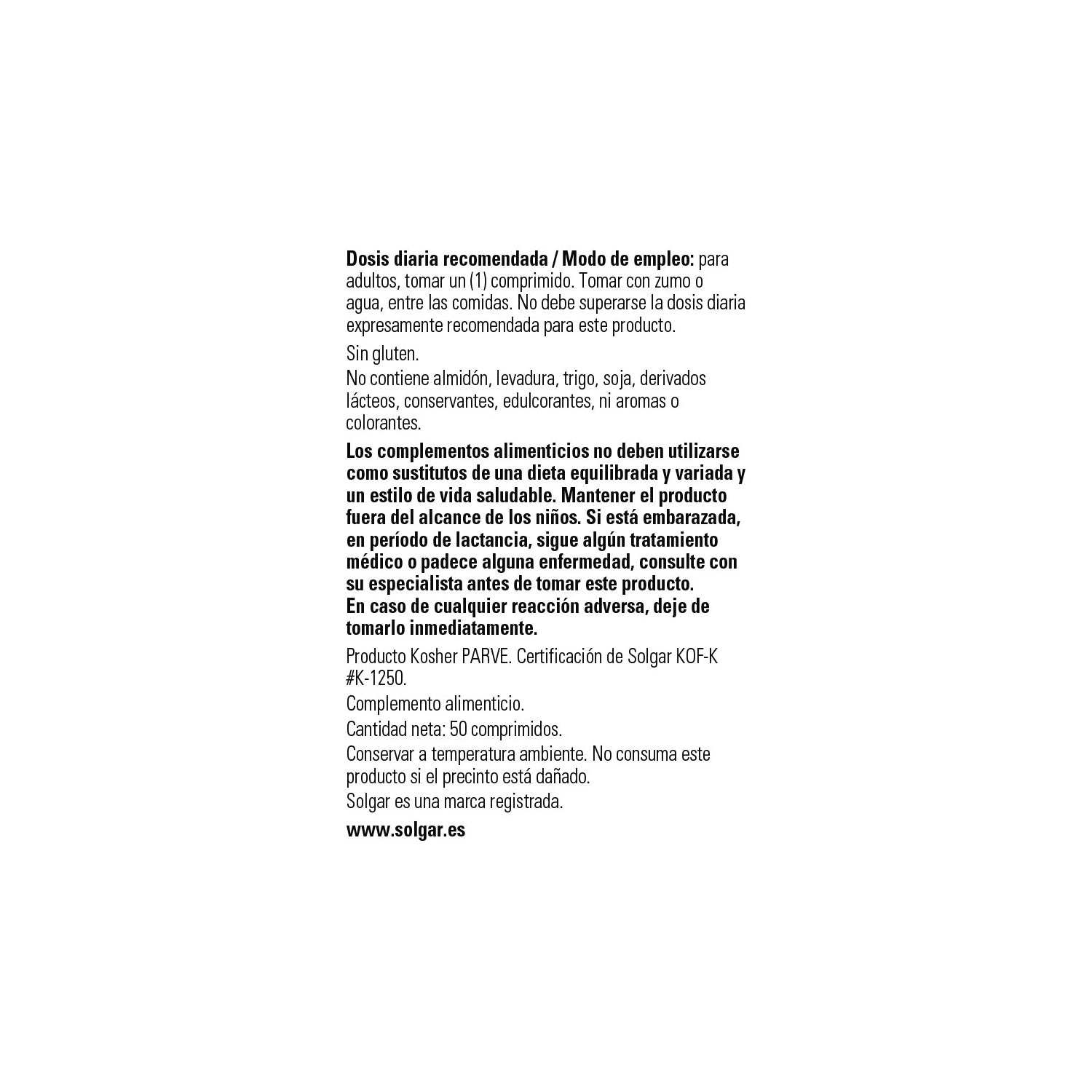 Solgar L-Lisina 1000mg Forma Libre 50comp