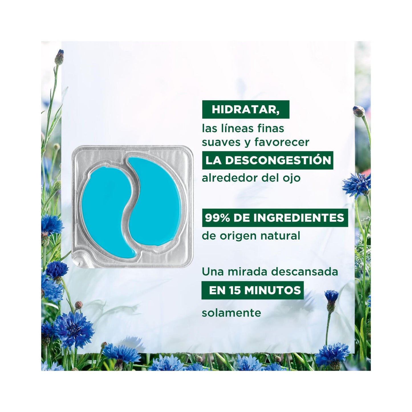 Klorane Parches Alisantes Antifatiga al Aciano 7 sobres x 2 parches