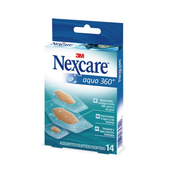 Nexcare® Aqua 360º tiras adhesivas surtido 14 uds