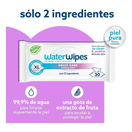 WaterWipes Toallitas Húmedas Adulto 3x30 uds
