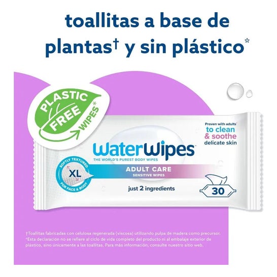 WaterWipes Toallitas Húmedas Adulto 3x30 uds