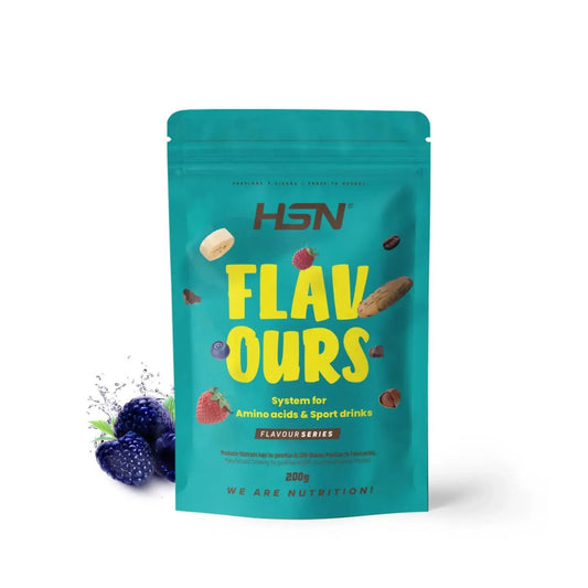 HSN Saborizante en Polvo para Aminoácidos y Bebidas Deportivas Frambuesa Azul 200g
