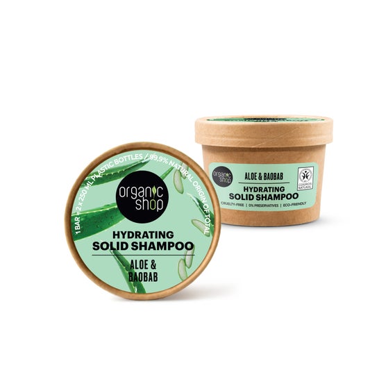 Organic Shop Hydrating Solid Shampoo Aloe Baobab 60 g