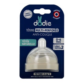 Dodie Tetina Multiperforada Anticólico Flujo 2 0-6M 1ud