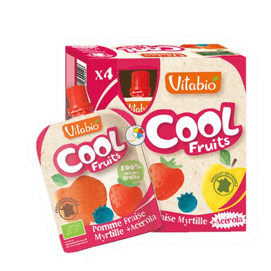 Vitabio Cool Fruits Manzana Fresa Arandanos 4x90g