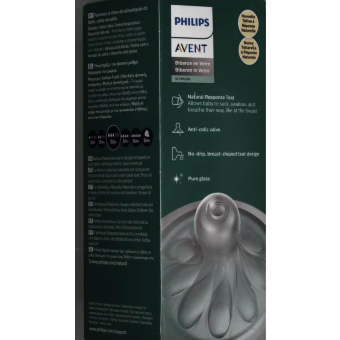 Philips Avent Natural Response Pure Glass Biberón 240ml