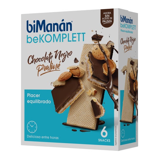 Bimanán® Snack Chocolate Negro Praline 6 uds