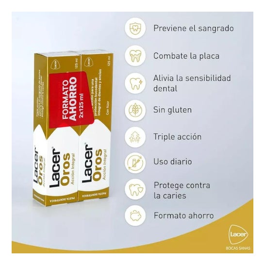 Lacer LacerOros Acción Integral Pasta Dentífrica 2x125ml