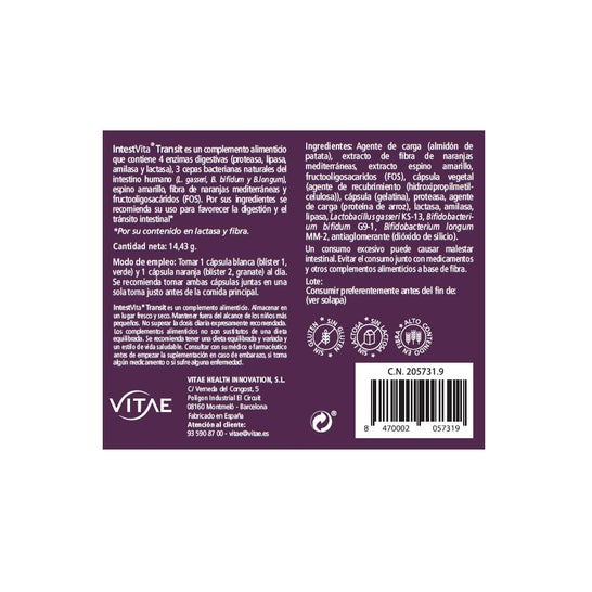 Vitae IntestVita Transit 30caps