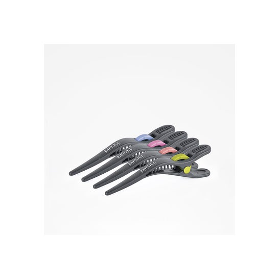 Bifull Pinzas Separación Negras Detalles de Color 10 cm Pack 4 uds