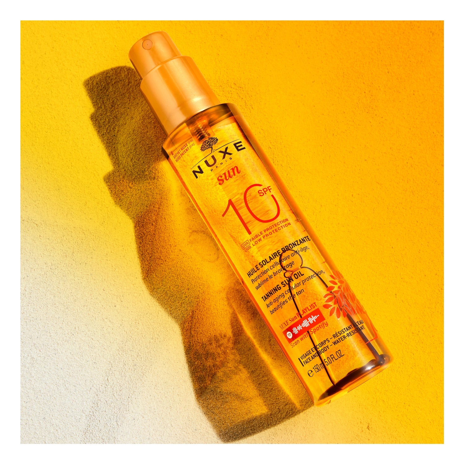 Nuxe Sun Aceite Solar Bronceador Protección Baja SPF10 Spray 150ml