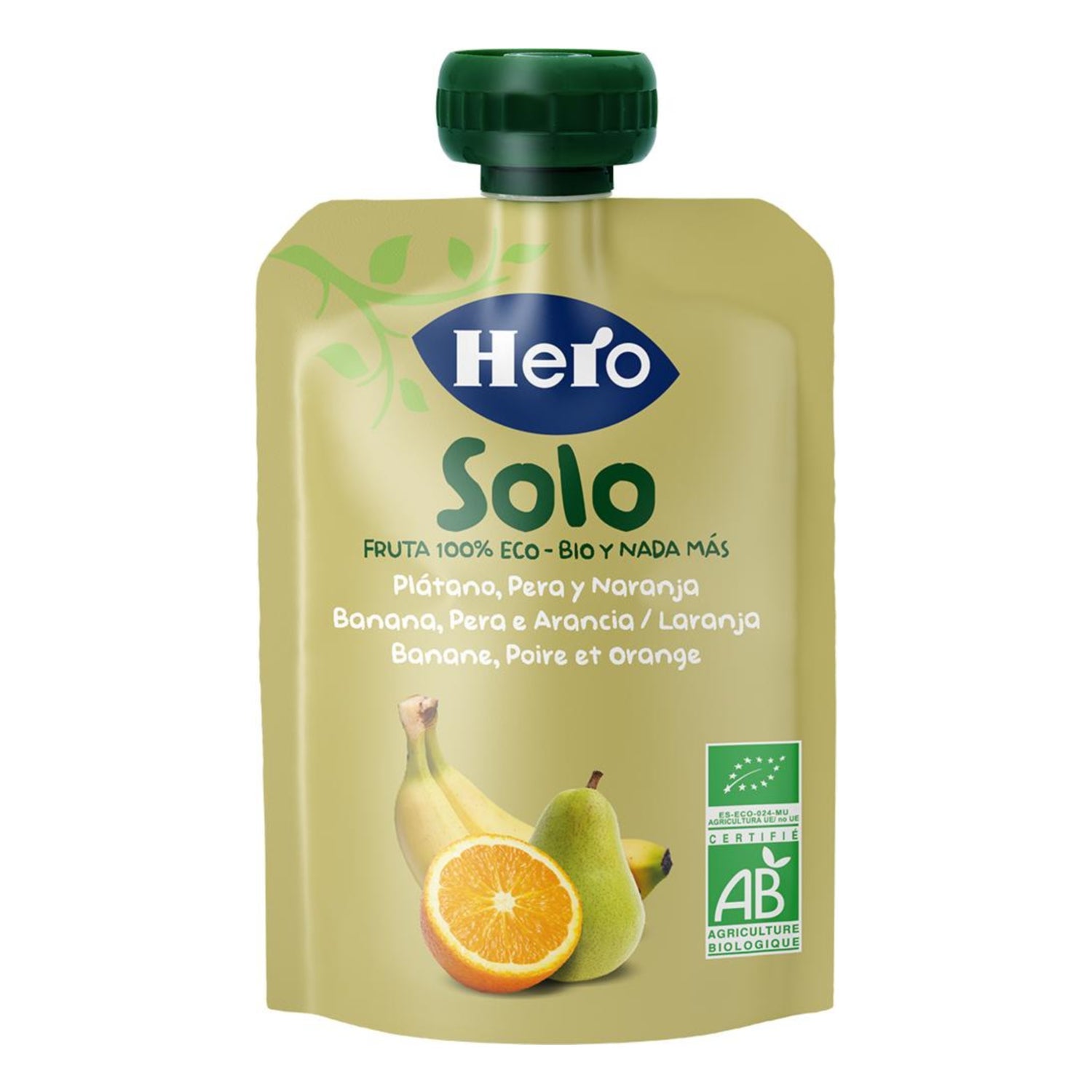Hero Baby Solo Platano Pera Y Naranja 100g