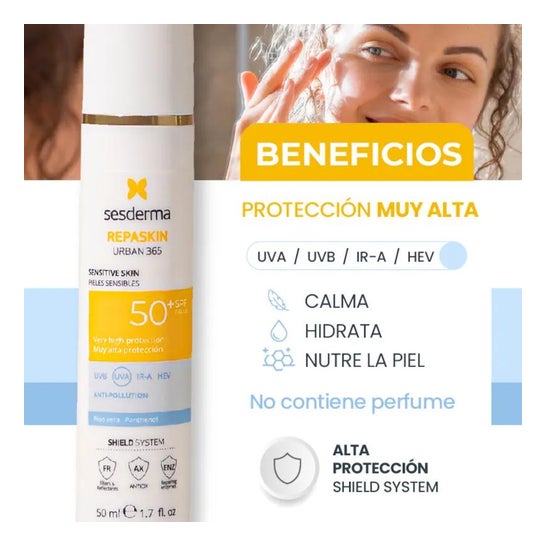 Sesderma Repaskin Urban 365 Pieles Sensibles SPF50+ 50ml