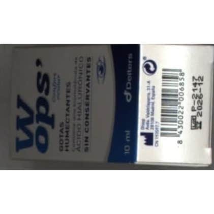 Wops Gotas Humectantes Sin Conservantes 10ml