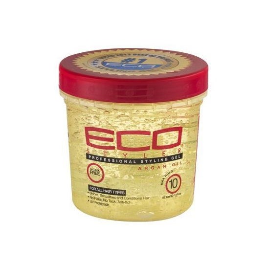 Eco Styler Gel Fijador Aceite Argán Sin Alcohol Fuerte 473ml