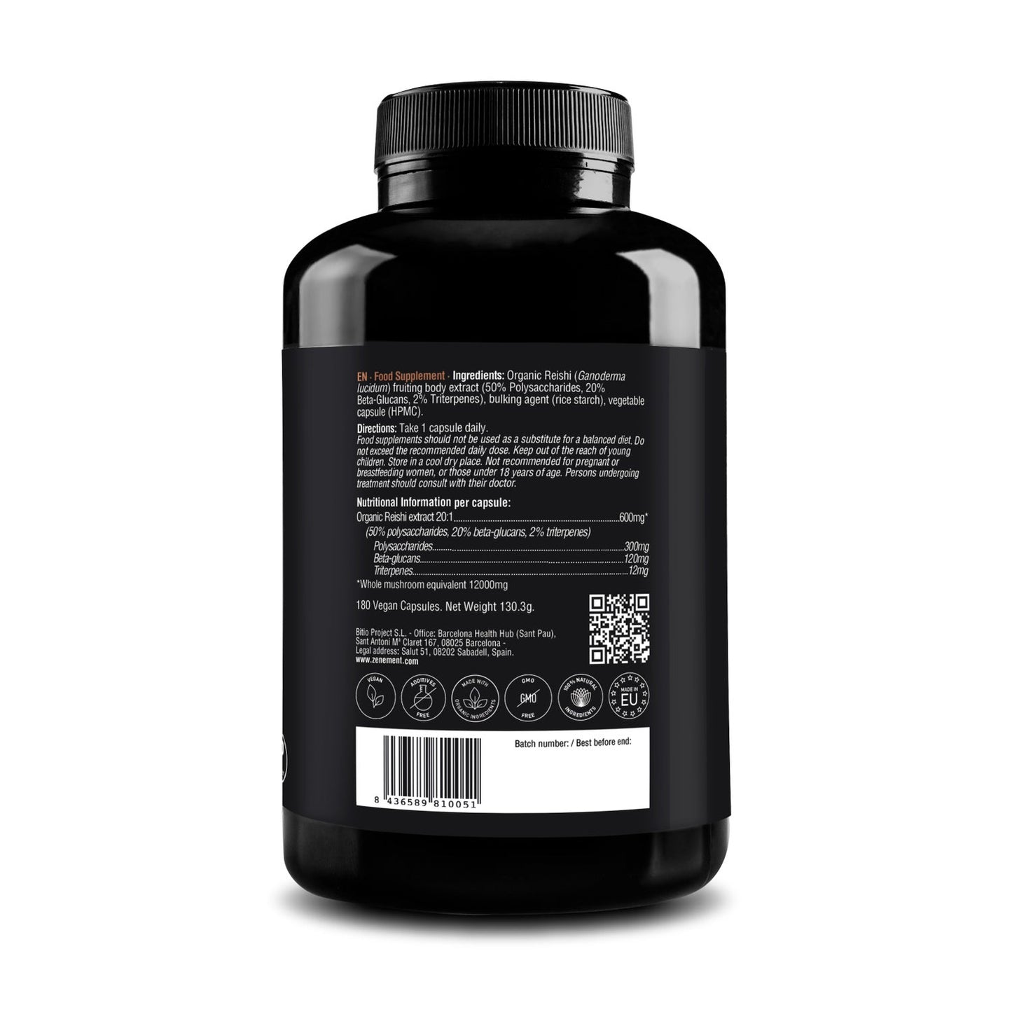 Zenement Extracto Reishi Ecológico 180 caps