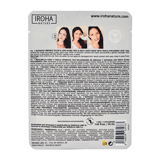 Iroha Nature Mascarilla Wrinkle Filler & Anti-Age 20ml