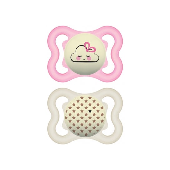 MAM Succette Supreme Nuit 2-6+ Meses Silicone 2uds