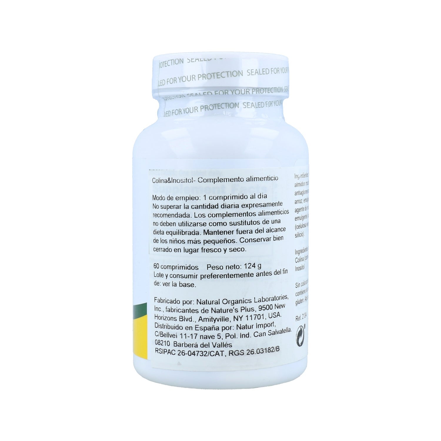 NaturesPlus Colina & Inositol 500 mg 60 comp