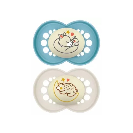 Mam Original Night Chupete Silicona 18M+ 2uds