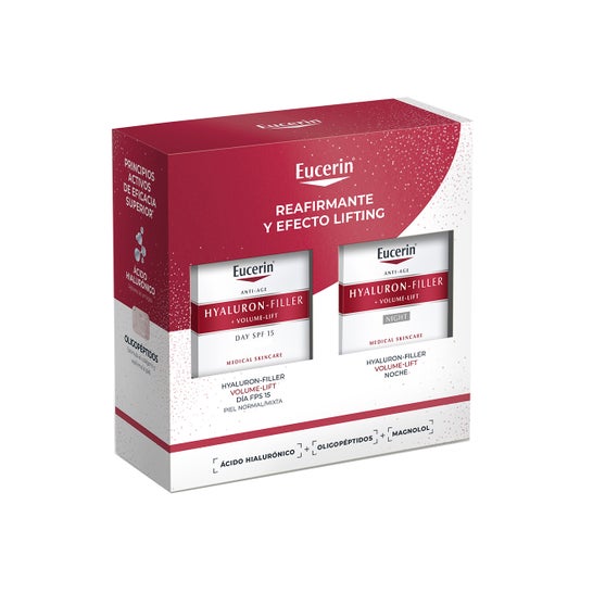Eucerin Pack antiedad Hyaluron-Filler + Volume-Lift Crema de Día FPS 15 50ml + Crema de Noche 50ml