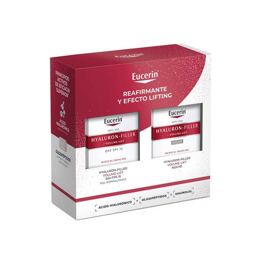 Eucerin Pack antiedad Hyaluron-Filler + Volume-Lift Crema de Día FPS 15 50ml + Crema de Noche 50ml