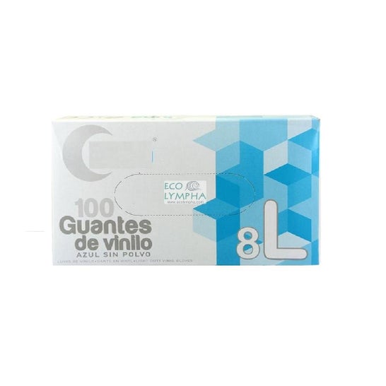 Luna Guantes Vinilo con Polvo T Grande 100 uds