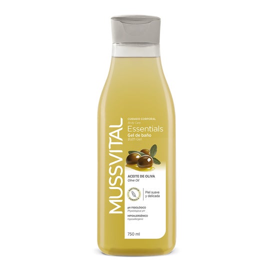 Mussvital Essentials Gel de Baño Aceite de Oliva 750 ml