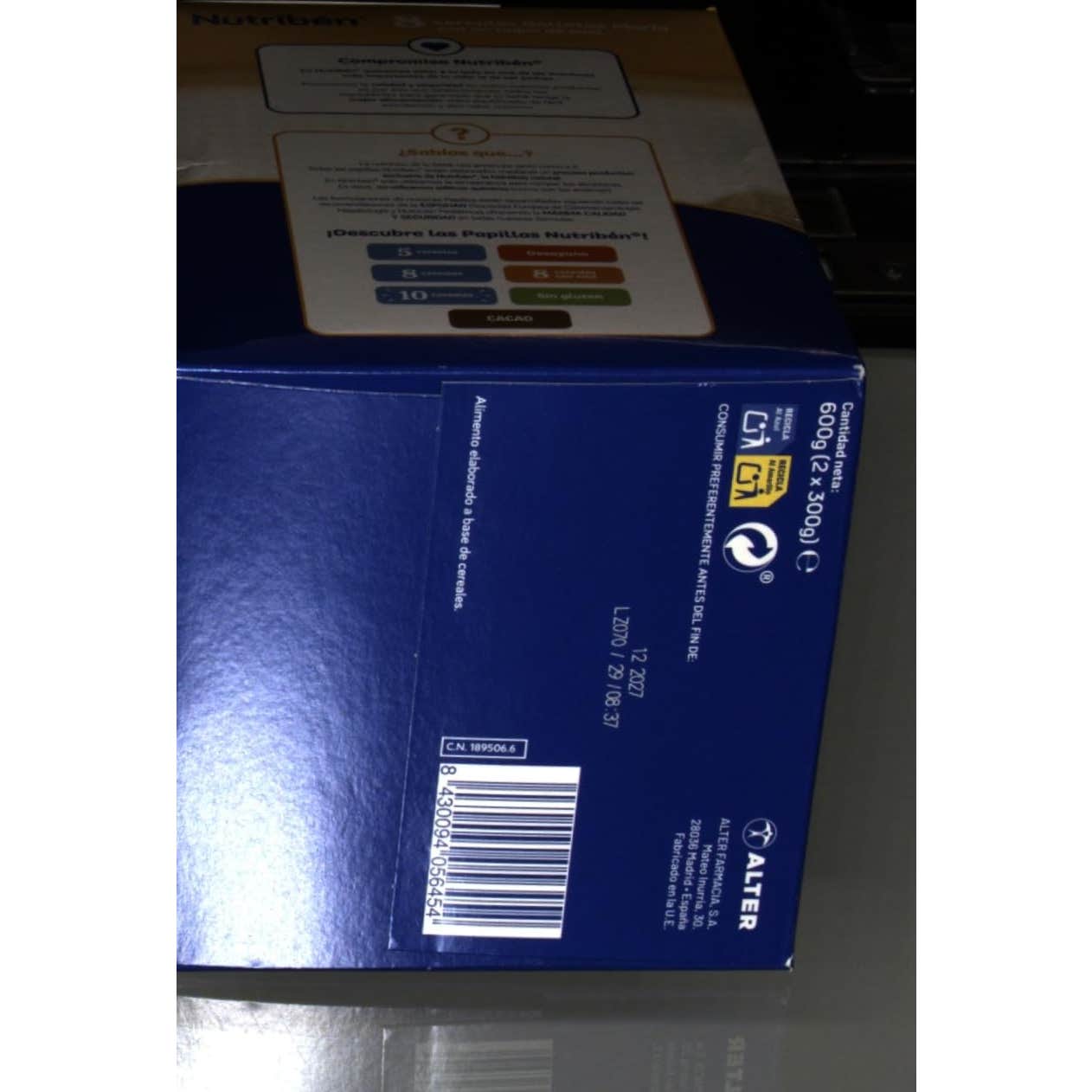 Nutribén® 8 cereales con miel y galletas 600g