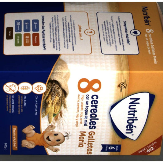 Nutribén® 8 cereales con miel y galletas 600g