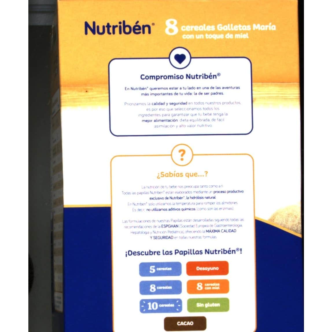 Nutribén® 8 cereales con miel y galletas 600g