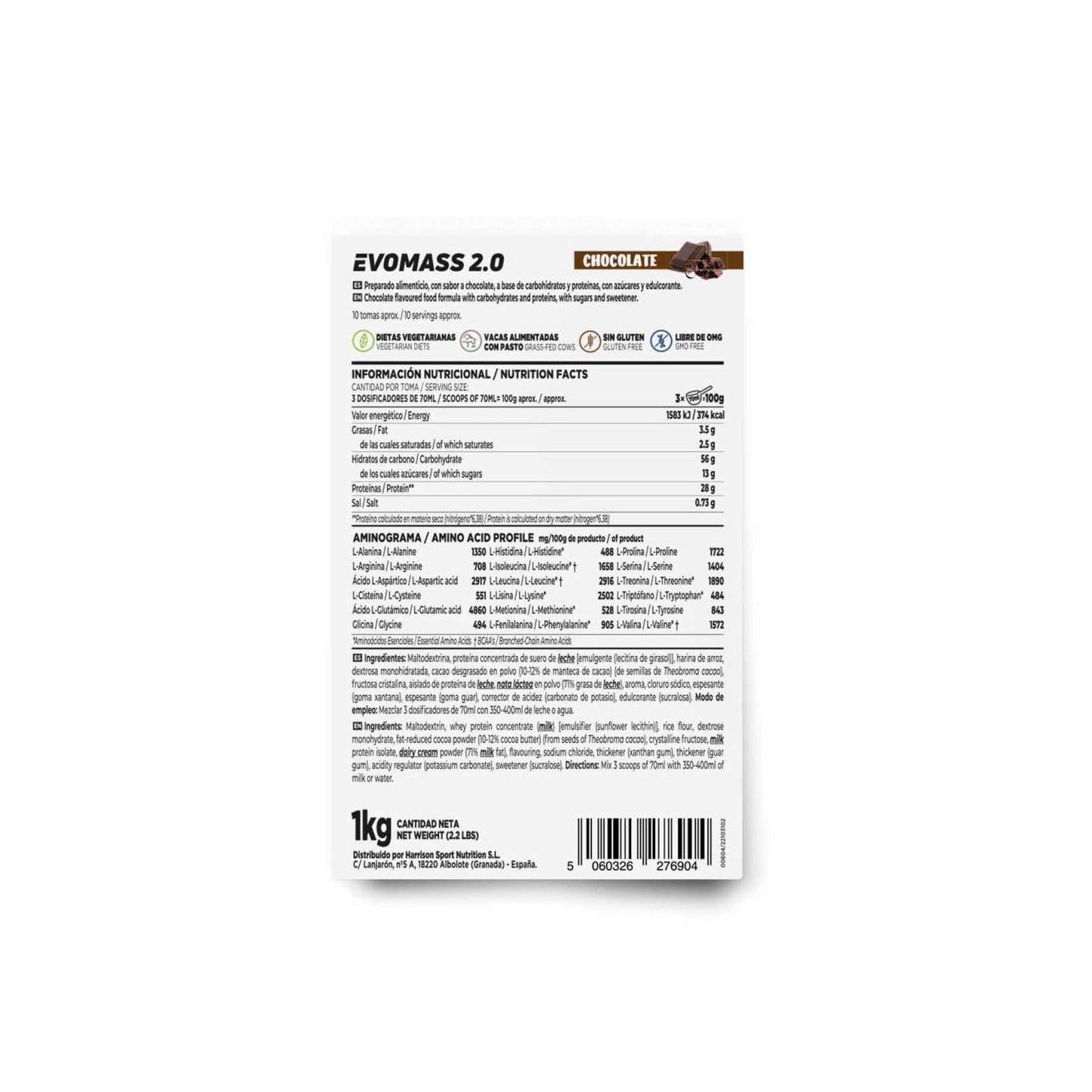 HSN Evomass 2.0 Ganador de Peso Chocolate 1kg