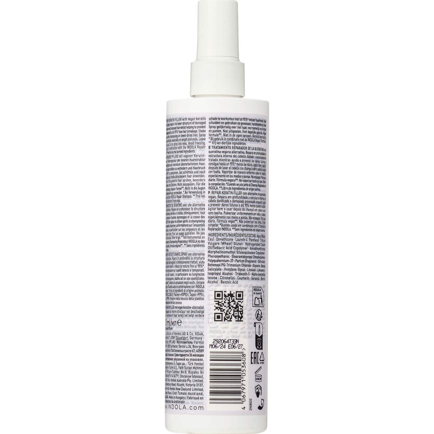 Indola Tratamiento reparador con queratina Keratin Filler 300ml