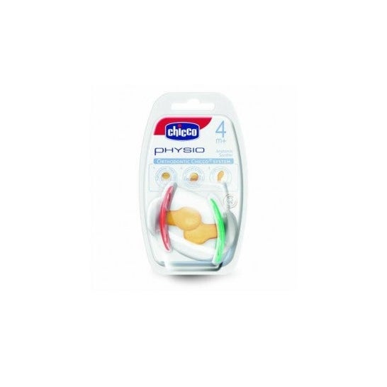 Chicco® chupete caucho physio anatómico 4m+ metal 2uds