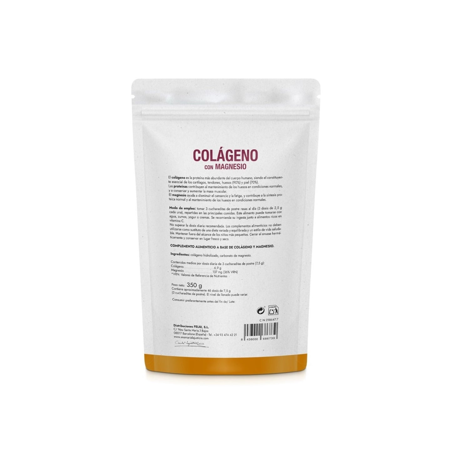 Ana Maria Lajusticia Colágeno con Magnesio Sabor Neutro 350g