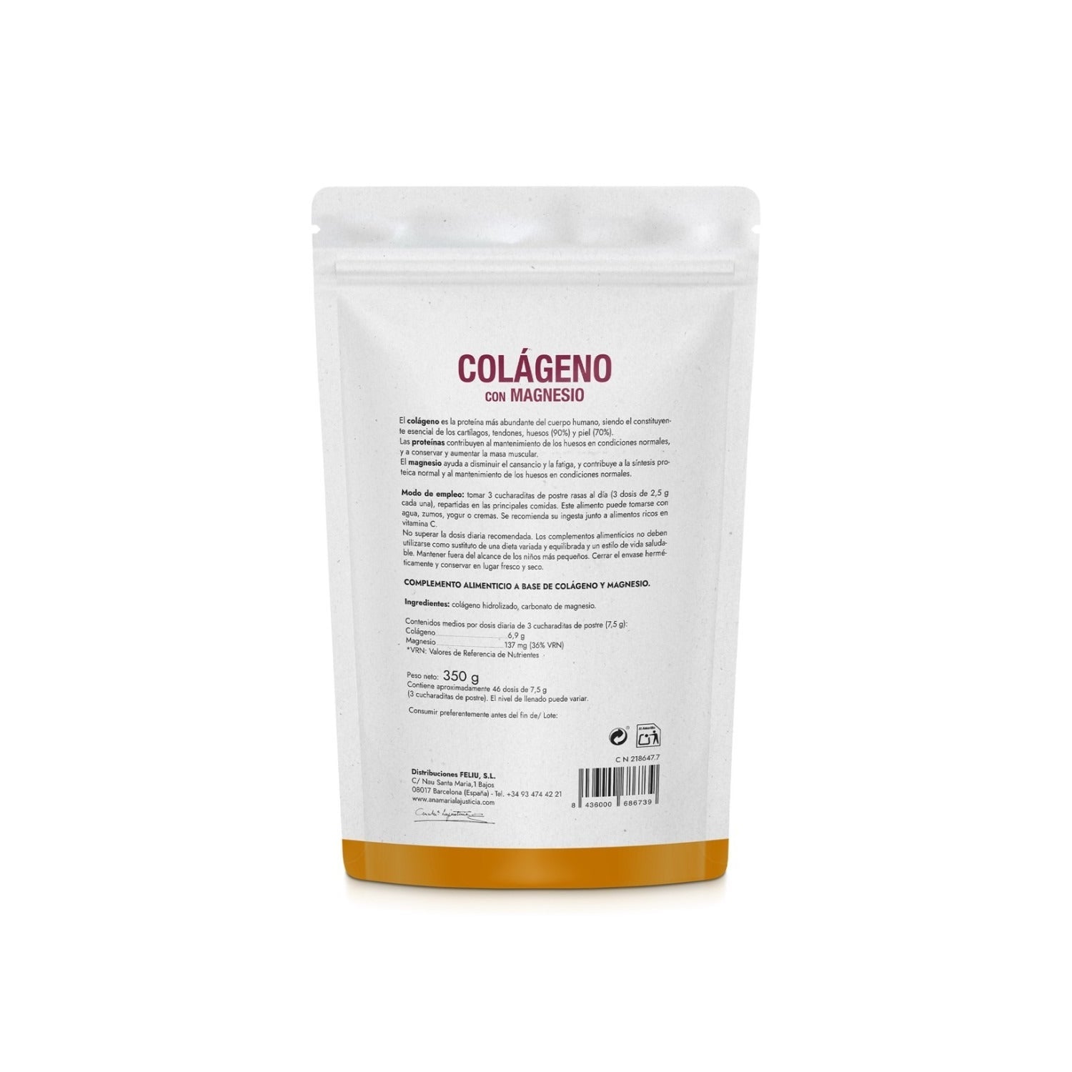 Ana Maria Lajusticia Colágeno con Magnesio Sabor Neutro 350g