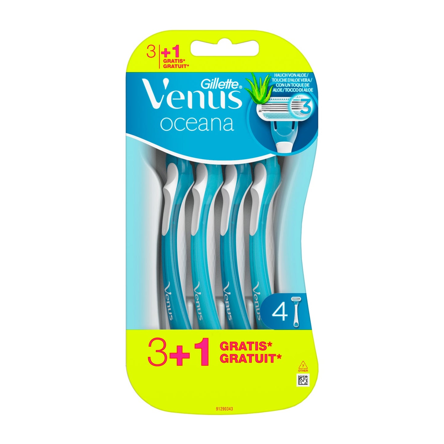 Gillette Venus Oceana 3Pcs+1Pcs