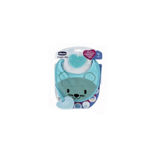 Chicco Babero Y Mordedor 2en1 (azul) 1ud